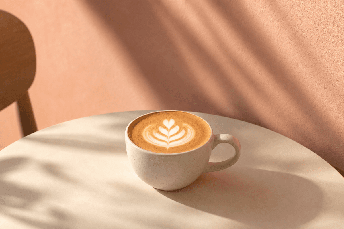 Flat white coffee