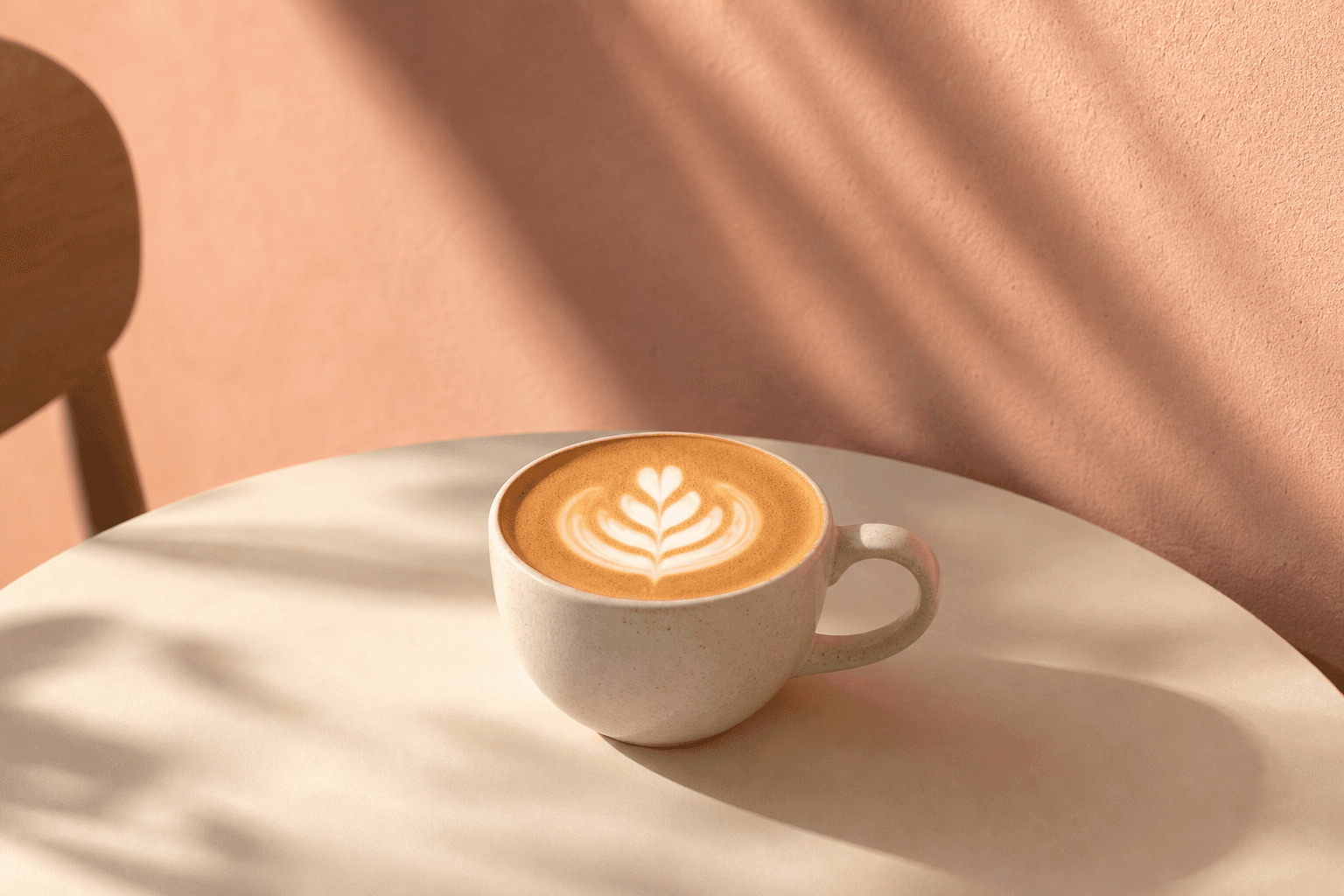 Flat white with latte art