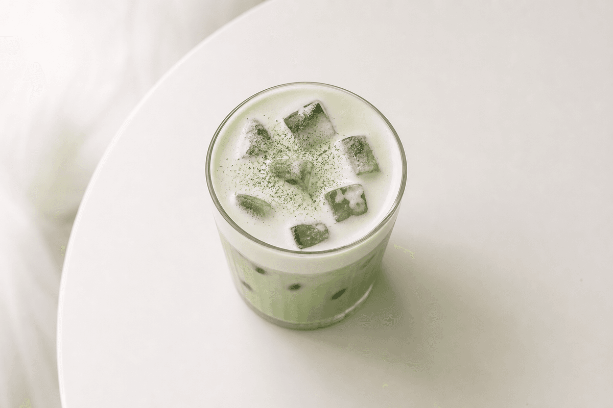 Iced matcha latte